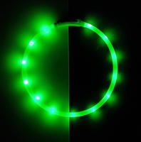 Green LED Necklace Lit In The Dark