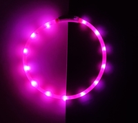 Pink LED Necklace Lit In The Dark