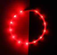 Red LED Necklace Lit In The Dark